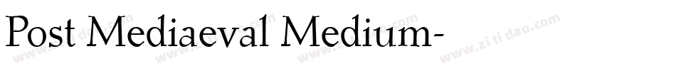 Post Mediaeval Medium字体转换